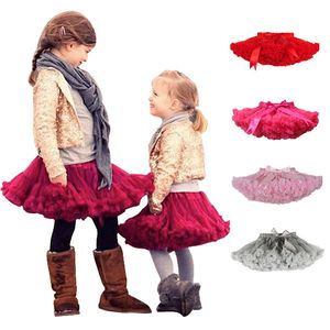çocuklar petticoats toptan satış-Kabarık Sevimli Küçük Kızlar Tutu Tül Etek Petticoat Bebek Kısa Etekler Dans Parti Piston Etek Çocuk Prenses Yumuşak Jüpon