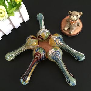 new bong Colorful Glass Bongs Bubbler Smoking Pipes Spoon pipes for smoking tobacco dry herb vaporizer DHL