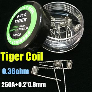 New Hot Flat Twisted Fused Clapton Coils Hive Premade Wrap Wires Alien Mix Twisted Quad Tiger Heating Resistance Wire Vape RDA