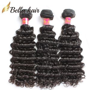 Bella Hair Remy Human Hair Bundles Deep Wave Unprocessed Brazilian European Malaysian Indian Peruvian Hair Weft Extension Full Ends