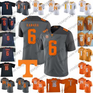 Custom Tennessee Volunteers Alvin Kamara Peyton Manning Jason Witten Eric Berry Orange Gray White NCAA Football Vols Jersey