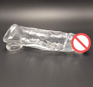 Dorosły Penis Extender Powiększenie Wielokrotnego użytku Penis Sleeve Sex Zabawki dla mężczyzn Rozszerzenie Cock Ring Opóźnienie Pary Produkt