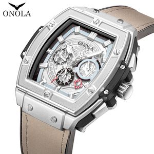 moderne quadratische uhren großhandel-ONOLA TONNEAU SQUARE Automatische mechanische Uhr Mann Luxusmarke Einzigartige Armbanduhr Mode Lässige Klassische Designer Watch männlich