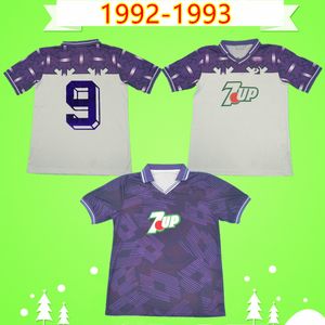 lila einheitliche hemden. großhandel-1992 Fiorentina Retro Fussball Jerseys Away White Home Lila Gabriel Football Hemden Batistuta Uniformen Vintage Maglia da Calcio