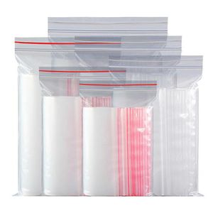 再販可能なシーリングバッグジッパーポリ透明透明収納バッグディスペンサーの梱包