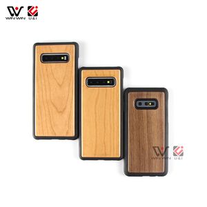 Fashion BestSelling Natural Wood TPU Mobile Phone Cases Shockproof Blank Custom LOGO For Samsung Galaxy S10 Plus Back Cover Shell