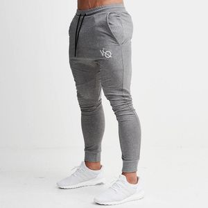 gri jogging pantolon toptan satış-Gri Koşu Pantolon Çizgili Koşu Pantolon Erkekler Spor Kalem Erkekler Pamuk Yumuşak Vücut Geliştirme Joggers Spor Pantolon Koşu Tayt