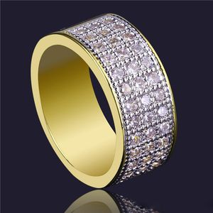 Wholesale yellow cubic zirconia rings for sale - Group buy Hip Hop Fashion Men s Ring Yellow Gold Plated Micro A Cubic Zirconia Geometric Ring Size