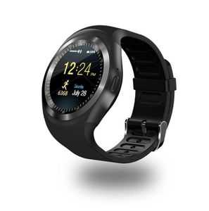 Wholesale y1 smart watch resale online - Y1 Smart Watchs Round Support Nano SIM TF Card With Whatsapp And Facebook Men Women Business Smartwatch For Android Phone Retail