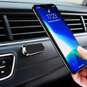 armaturenbrett auto telefon montieren
 großhandel-Mini Streifen Form Magnetic Autotelefonhalter Ständer für iPhone Samsung Xiaomi Wand Metallmagnet GPS Cars Mount Dashboard
