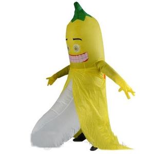 aufblasbare kostüme halloween großhandel-Erwachsene lustige aufblasbare obst banane kostüm outfit gelb banane maskottchen kostüm halloween purim hirsch m m