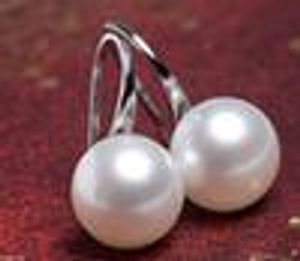 Wholesale freshwater pearl earrings dangle for sale - Group buy Details about Genuine mm White Akoya Freshwater Pearl Dangle Sterling Silver Earrings