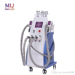 Multi functional cryolipolysis equipment for face double chin and body with freezing handle RF Cavitation laser board