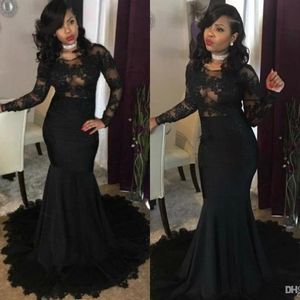 Wholesale cute sexy prom dresses for sale - Group buy 2020 Black sexy sheer jewel neck elegant cute lace prom dresses mermaid evening formal gowns long length abendkleider BA7785