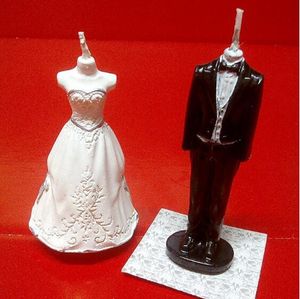 New candle wholesale creative birthday candle Valentine&#039;s Day confession dress wedding dress simulation candle wedding accessories decoratio