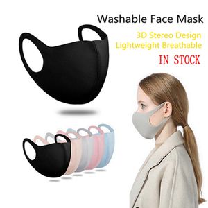 pacote ics venda por atacado-Máscara descartável com Máscaras Earloops Anti poeira lavável reutilizável boca com Individual Embalagem Ice Silk Cotton HHA1241