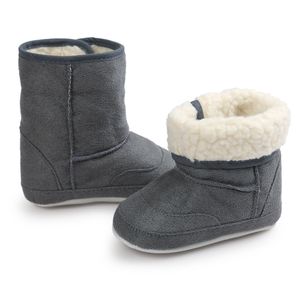 Wholesale infant boots for boys resale online - Winter Baby Boys Girls Shoes Russia Winter Infants Warm Shoes Faux Fur Girls Baby Booties Leather Boy Baby Boots Plush Children