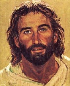 A042 RH hoofd van Christus Jezus Glimlachend Portret Home Decor HD Print Olieverfschilderij op Canvas Wall Art Canvas Pictures