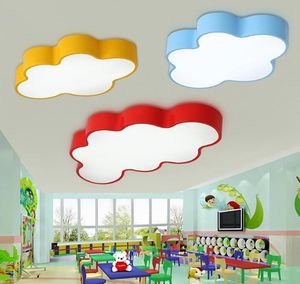 LED Cloud Barnrum Belysning Barn Taklampa Barn Taklampa Med Gul Blå Röd Vit För Pojkar Flickor Bedroom Fixtures