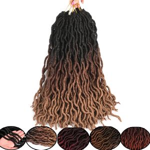 подставки для наращивания волос оптовых-Богиня логички вьющиеся вязание крючком осаживает дюймовый мягкий наращивание натуральных синтетических волос стендов упаковка