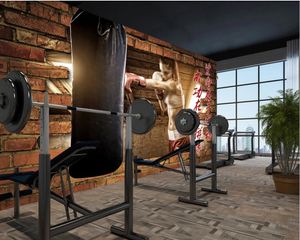 Wholesale pictures boxing for sale - Group buy 3d room wallpaper custom photo mural D retro boxing beauty gym background wall home decor wall art pictures wallpaper for walls d