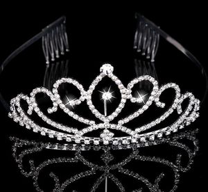 Girls Crowns With Rhinestones Wedding Jewelry Bridal Headpieces Birthday Party Performance Pageant Crystal Tiaras Wedding Accessories DB H