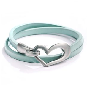 Kärlek hjärta läder sträng armband armband för kvinnor rep läder choker halsband smycken gåvor