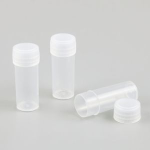 harte tests großhandel-200 x g ml Kunststoff PE Reagenzglas mit weißen Steckern Lab Festprobenbehälter Transparent Verpackung Vials Frauen Kosmetik Flaschen