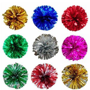 Wholesale blue silver wedding decor resale online - Pom Poms Cheerleading Cheering Hand Flowers Ball Pompom Christmas Wedding Party Festival Dance Props Cheer Leading