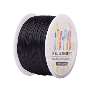 10 Roll mm x yards Black Rattail Satin Nylon Trim Cord Chinese Knot Kumihimo String Sieraden vinden