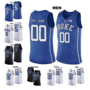 dük erkekler basketbol toptan satış-Özel Duke Mavi Şeytanlar Basketbol Herhangi Bir Adı Numarası Siyah Kraliyet Beyaz Tre Jones Carey Moore Stanley Hurur Erkekler Gençlik Çocuk Formaları