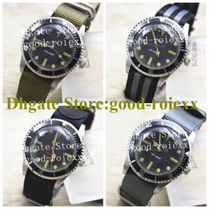 Wholesale crowns for watches resale online - 4 Colors Men s Vintage Watch Mens Mechanical Crown No Date Rotating Alloy Bezel Special Black Fabric Watches Men Sport Wristwatches