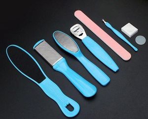 kits de cuidados com os pés venda por atacado-Arquivo Moda Art Acessórios IN Pedicure Kits Rasp Pé Callus Remover ajustados azuis Ferramentas Nail Care