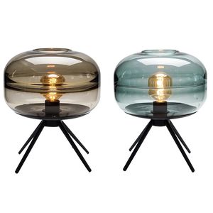 diy modern masa lambası toptan satış-Modern Cam Masa Lambası Başucu Danışma Işık Ev Dekorasyonu Işık Cafe Vazo Temizle DIY Armatür TA081