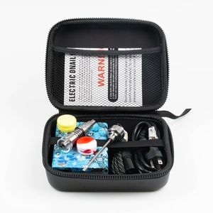 Portable Rökning Enail Electric DAB Nail Pen Rig Vax PID TC Box med Ti Titanium Domeless Spolvärmare E Quartz Kit Silicone Pad