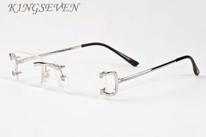 Topkwaliteit randloze zonnebril vrouwen mode retro buffalo hoorn zonnebril klassieke vrouwelijke gradiënt glas mannen vintage brillen lunettes gafas