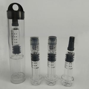 1 ml Pyrex Szkło strzykawki Vaping Cewka Nawiązując narzędzie do dżigka z plastikową rurką A3 AC1003 A9 Wózki komórkowe CO2 Gruby szklany olej