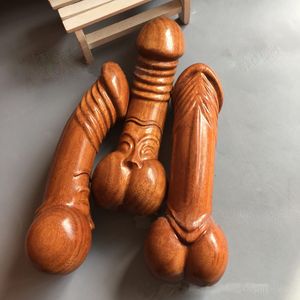Real Wooden Wood Simulation Dildo Woodcarving Sculpture Crafts With Natural Texture Collection Women Masturbation Sex Toys Products