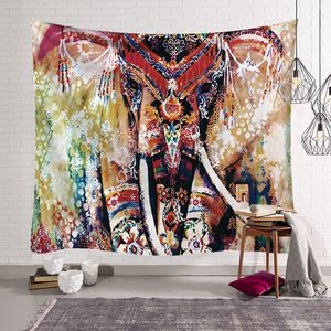 150 cm etnische Indiaas tapijt Thailand olifant muur opknoping boho decor dierlijke print tapestries doek sprei moderne tenture tapijt