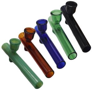 Wholesale dab oil pipes for sale - Group buy Colorful Glass Pyrex Oil Burner Pipes Tobacco Hookah Glass Pipes Smoking Tobacco Hand Pipes Spoon Pipe Dab Rigs Glass Bubbler