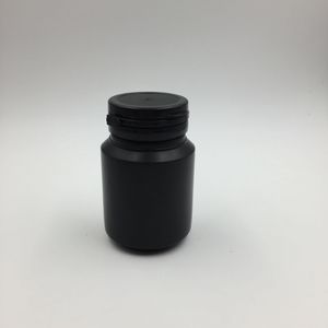 30 sets ml Black HDPE Capsules Bottles Capsules Container with Pull Ring Caps