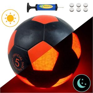 karanlık topları parlatın toptan satış-Futbol eğitimi Light Up LED Futbol eğitmen Hi Parlak LED dropshipping ile Karanlıkta Topu Alev Kırmızısı Sürümü Glows