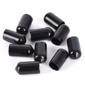 10pcs mm plastic cable wire thread waterproof cover vinyl end cap pvc rubber steel pole tube pipe protecting