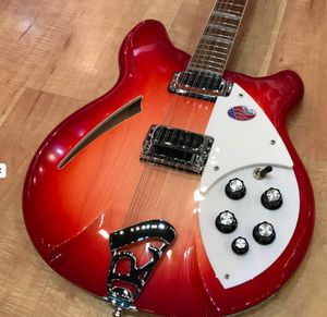 Modell Semi Hollow Body String Electric Guitar v69 Cherry Red China gjorde tecken