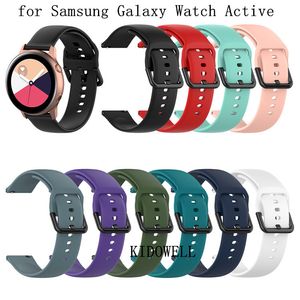 samsung aktif izle 2 bant toptan satış-Samsung Galaxy İzle için mm Silikon Watchband Aktif R500 mm Dişli S2 Spor Huami Amazfit BIP Ticwatch Yedek Bilezik Band Kayışı