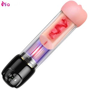 sexo prolong al por mayor-Vibrador eléctrico automático de la bomba de pene de la bomba de vacío alargador prolongador potenciador del pene Extensor Extensor de juguete sexual para hombres Gay Y19061902