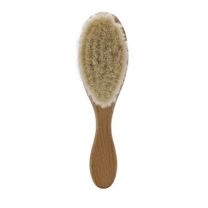 Natural Wool Hair Baby Hairbrush Wooden Barber Hair Comb Shaving Brush Shaver Beard Hair Soft beard Massaging Brush