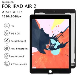 iPad AIR用YinwoタブレットPC画面2 LCD A1567 A1566ディスプレイタッチスクリーン交換デジタイザアセンブリー