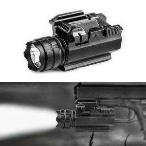 silah ışıkları toptan satış-HQ Lümen Taktik LED el feneri Strobe Işık İçin Tüfek Tabanca Glo ck G17 C Tabanca Tüfek mm Ray Montaj ÜCRETSİZ