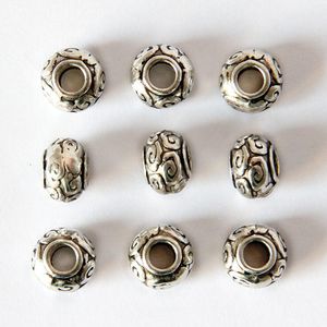 EPACKET DHL mm mm trumformade tibetanska silver Abacus pärlor Icke fading elektroplätering Legeringsrunda pärlor DFDWZ012 Spacers